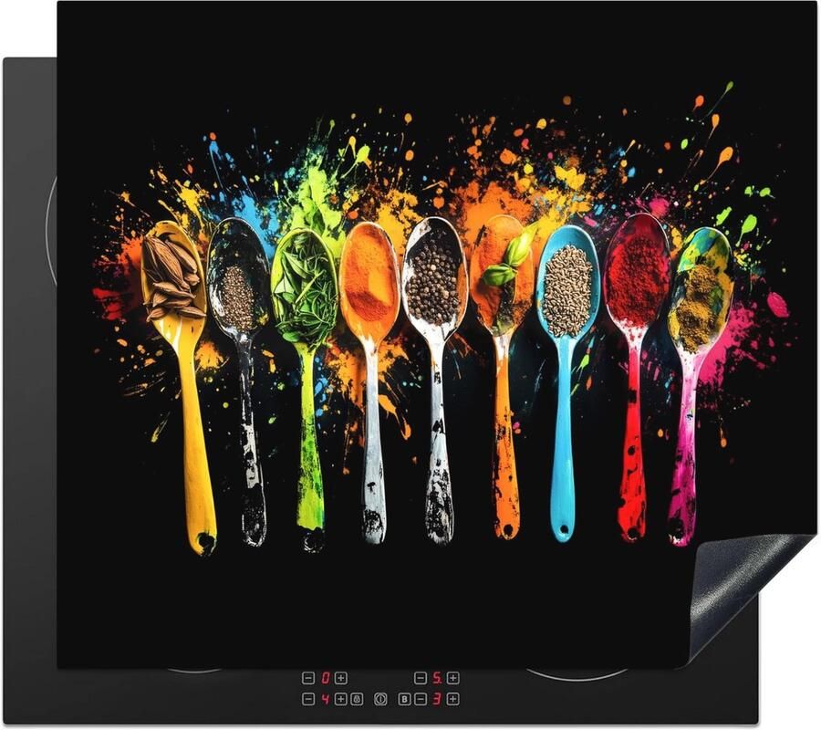 Inductiebeschermer voor inductiekookplaat Antislip en krasbestendig 60x52cm Keukenaccessoire met kleurrijk ontwerp