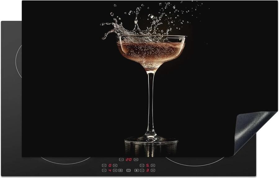 Inductiebeschermer voor Kookplaat Antislip Keukenbeschermer 85x52cm Zwart Motief Voor Veilig Koken