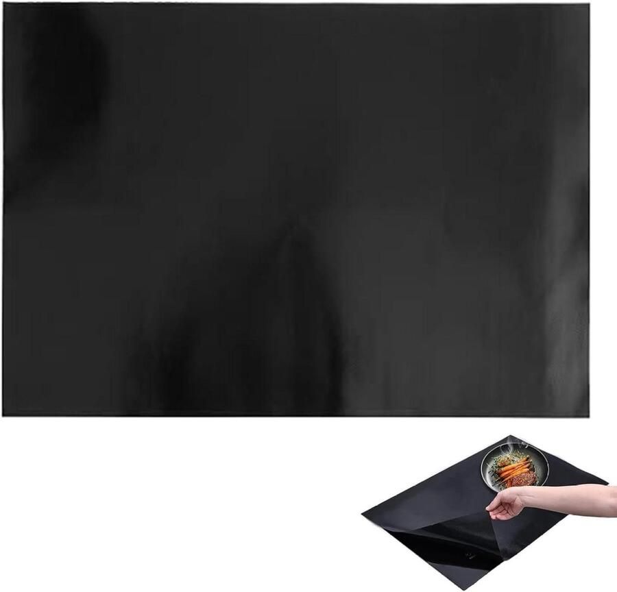 Inductiebescherming Kookplaat Mat Inductie Keuken Beschermen Aanpasbare Pasvorm 40 x 61 cm Zwart