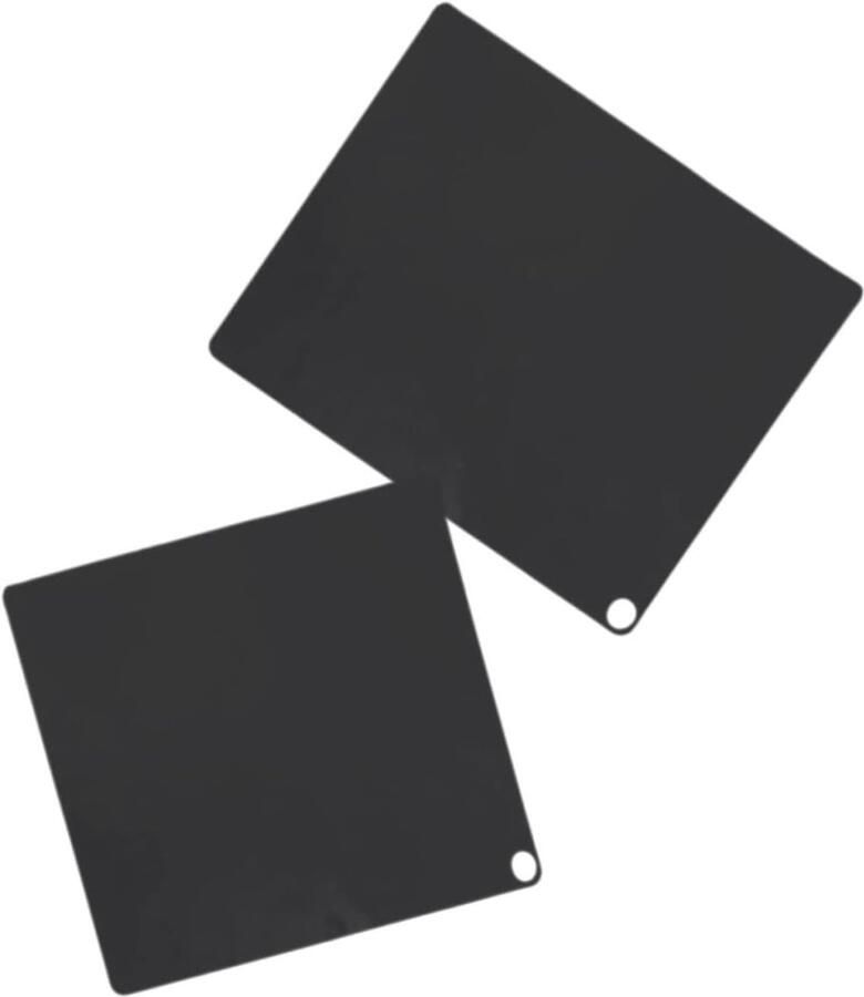 Inductiekookmat Aanrechtmat Hittebestendig Kookplaat Beschermen Antislip Ontwerp 25x35 cm Zwart
