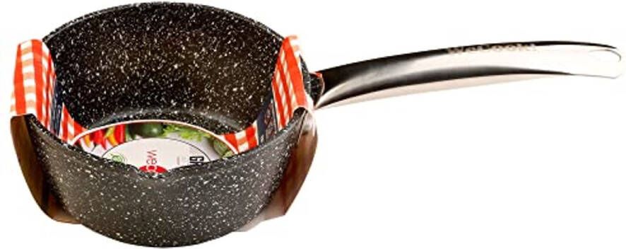 Inductiekookpan 16 cm van gesmeed aluminium met antiaanbaklaag en stalen handgreep