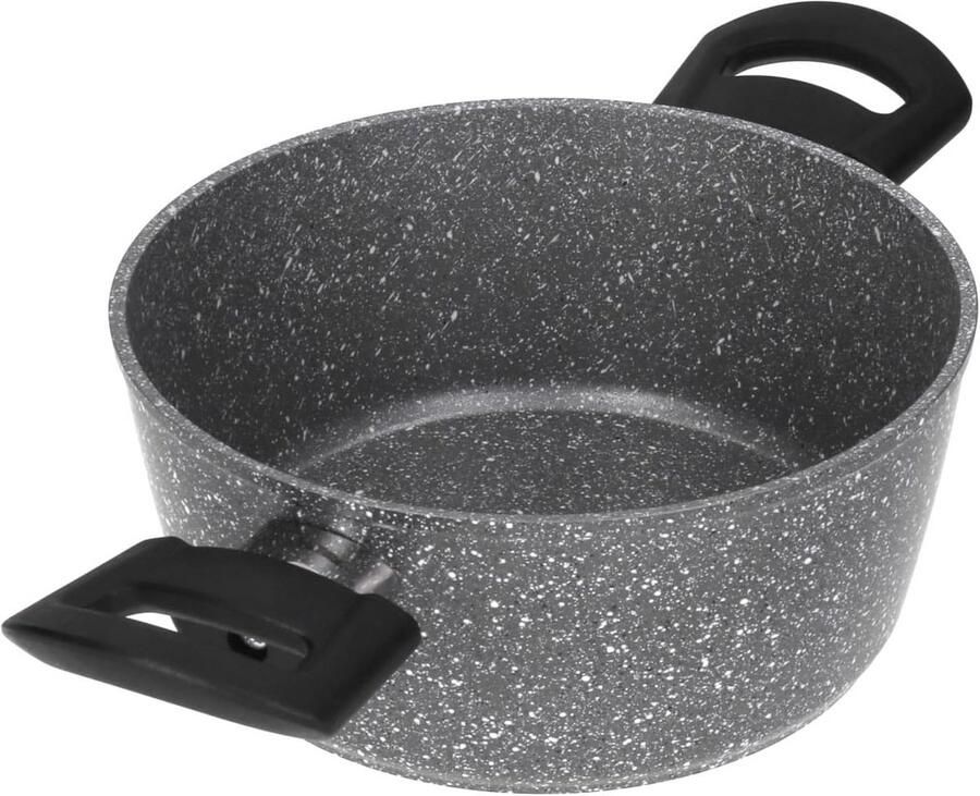 Inductiekookpan 22 cm met Extra Platte Vorm en 2 Handgrepen