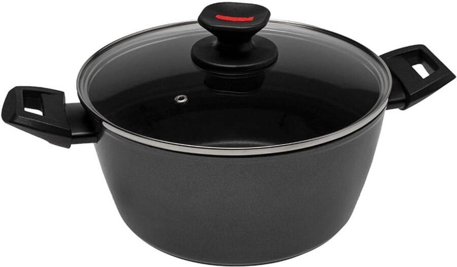 Inductiekookpan met Deksel Sauspan Koken op Inductie Antiaanbaklaag 24 cm