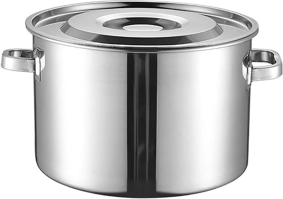 Inductiekookpan Soeppan Voorraadpan Thuisbrouwen Koken Samengestelde Bodem 45x26cm Zilverkleurig