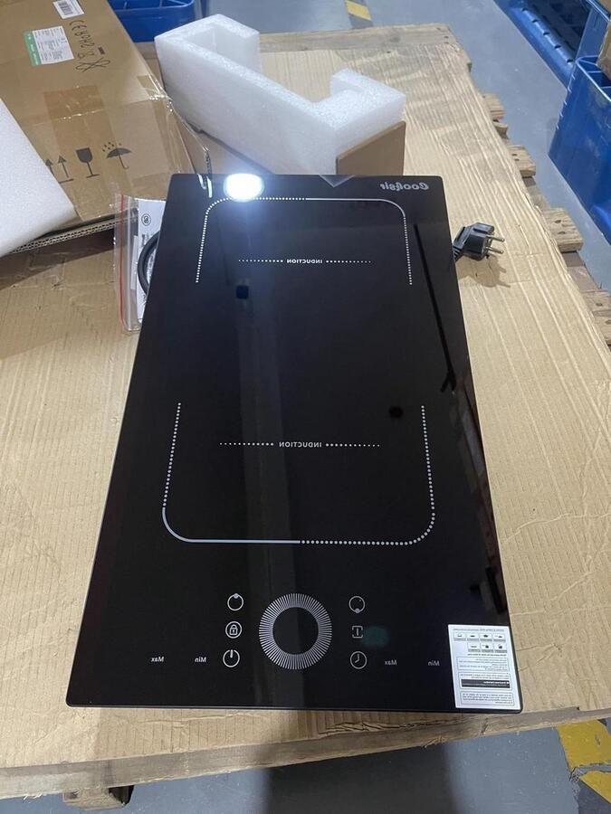 Inductiekookplaat 2 zones Flexzone kookplaat Snel koken Verbeterd touch-systeem 52 x 29 cm Wit