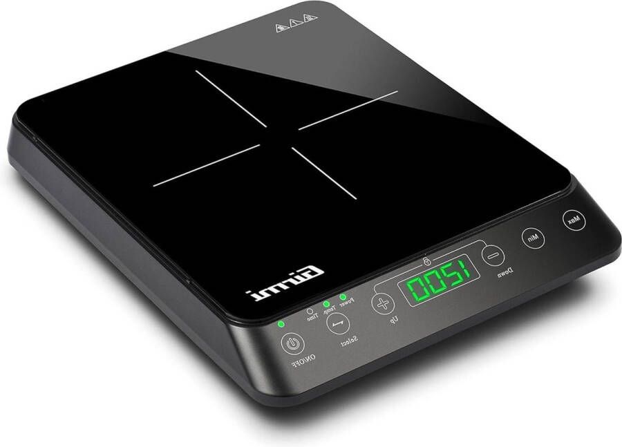 Inductiekookplaat 2000 watt 10 standen zwart PI04 energiezuinig model