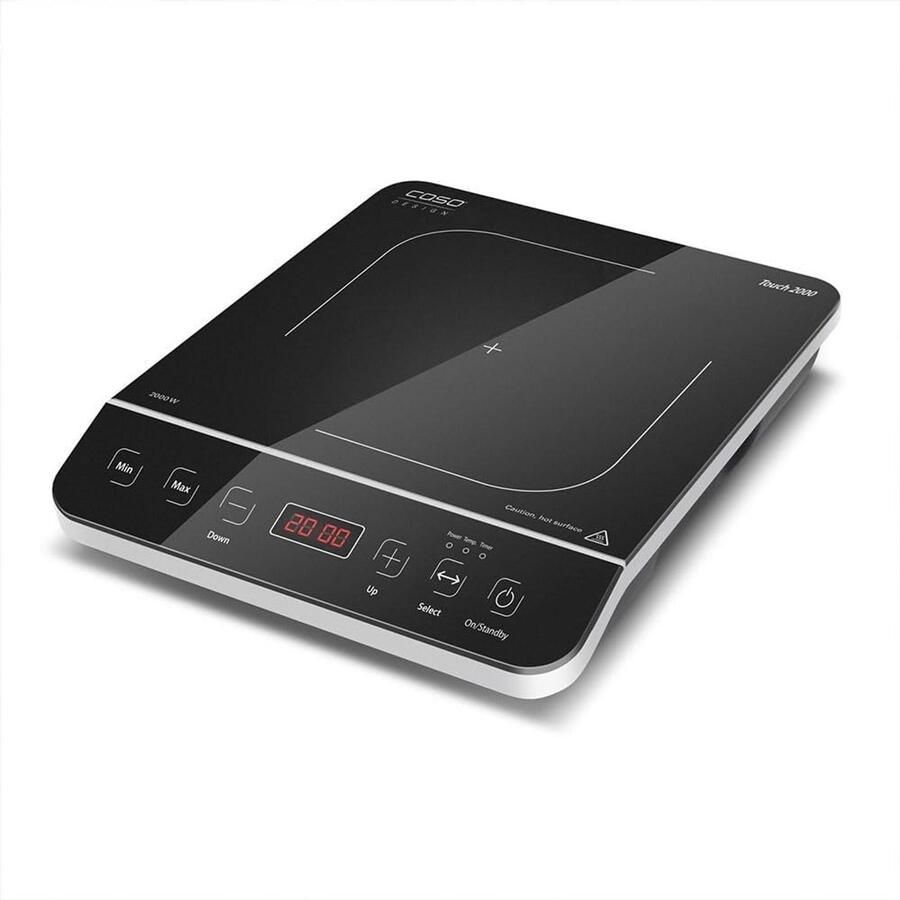 Inductiekookplaat Mobiele kookplaat Flexibel koken Automatische panherkenning 2000 Watt Zwart - Foto 2