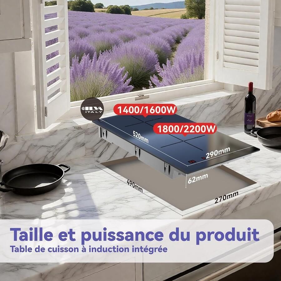 Inductiekookplaat 3700W met Touch-bediening en Glaskeramisch Oppervlak - Foto 2