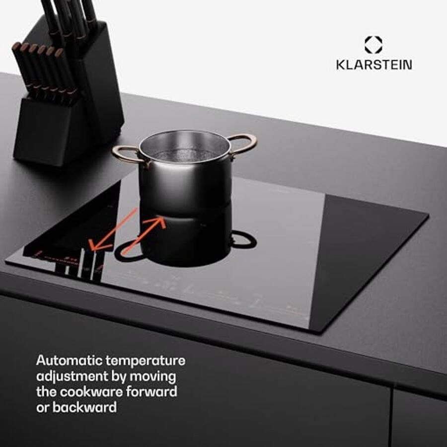 Inductiekookplaat 4 platen 7200 W keramisch met touch control 60 cm