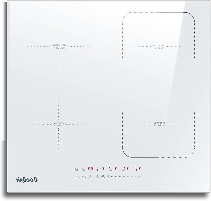 Inductiekookplaat 4 platen Elektrisch fornuis Snel koken Met Flex Pause functie 60CM Wit