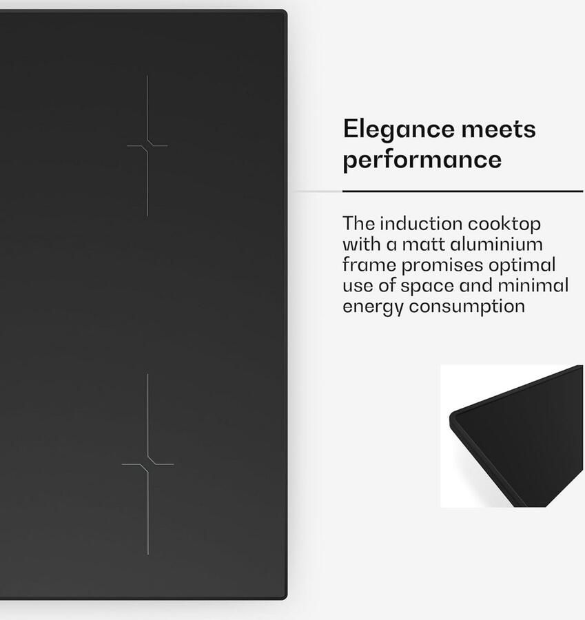Klarstein Velaire Induction Hob 60 cm 4 Zone 7000 W Boost Touch Slider Timer Child Safety Residual Heat Indicator Ceramic Built-in Hob Induction Black - Foto 2