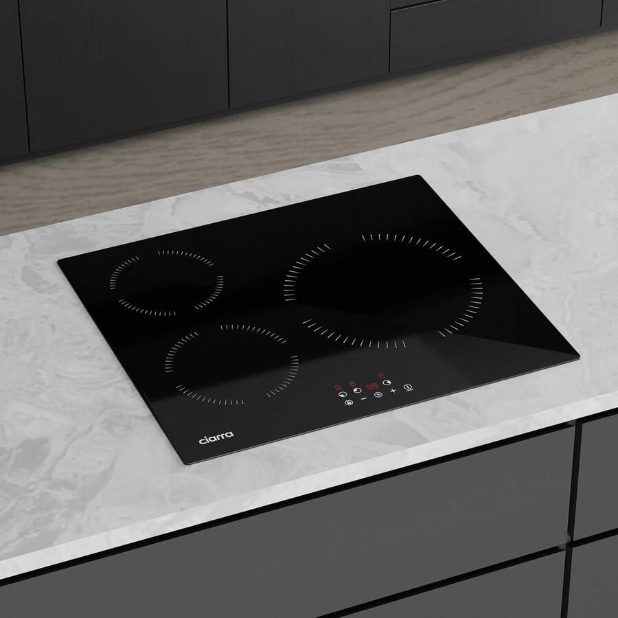 Inductiekookplaat 60 cm Ingebouwd 3 Zone Inductiekookplaat met Touch Control en Timer - Foto 3