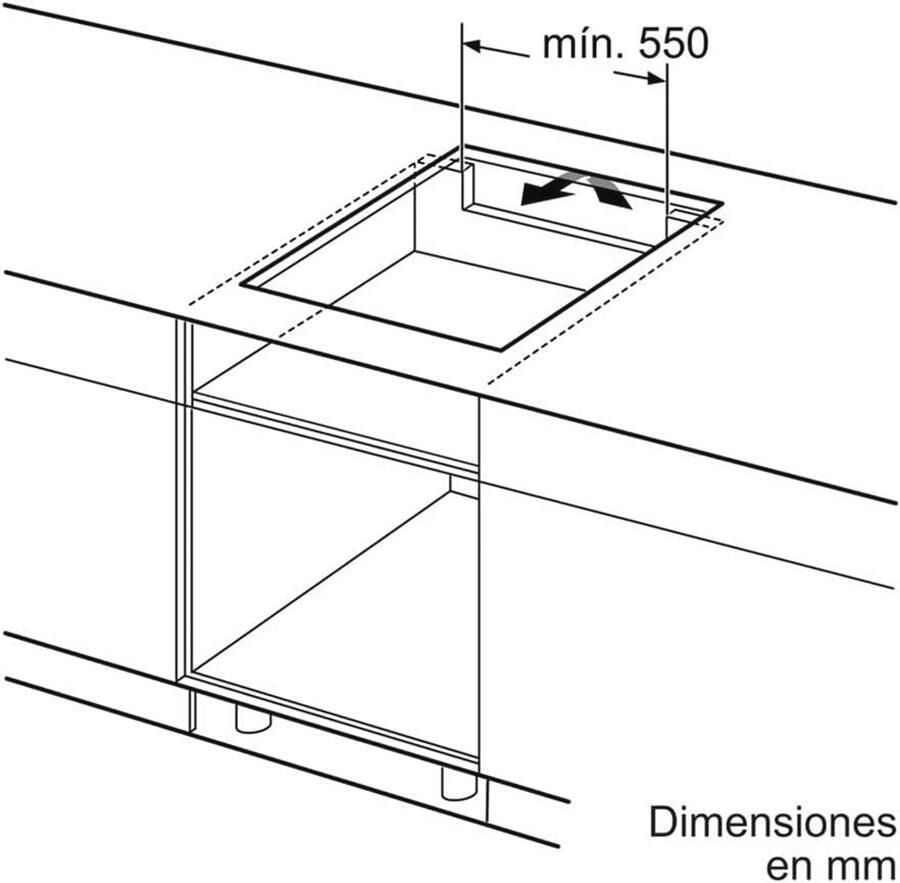Inductiekookplaat 60 cm zwart - Foto 2