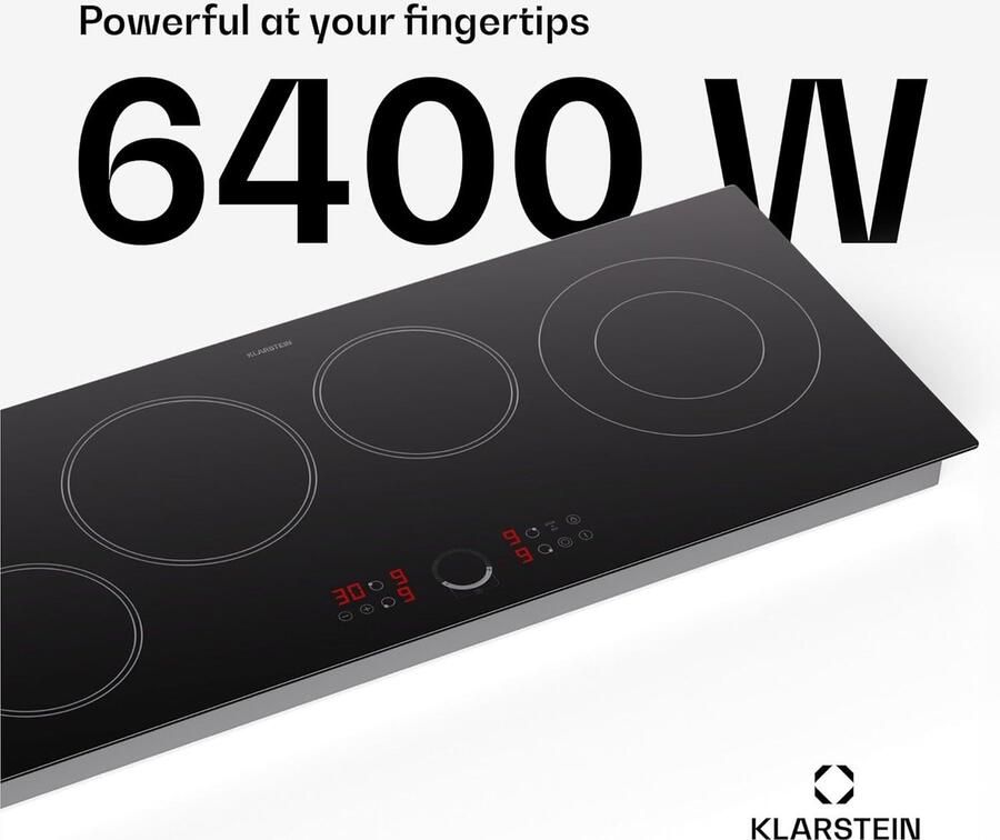 Inductiekookplaat 90 cm 4 zones 6500 W met digitale bediening