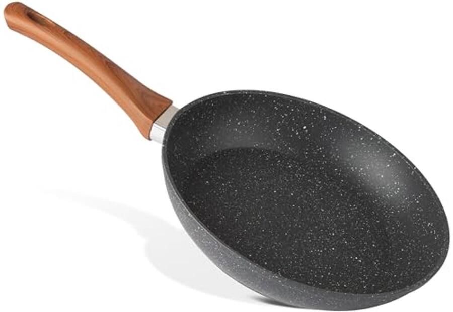 Inductiekookplaat Antiaanbakpan 18 cm Marmeren Wokpan Keukengerei