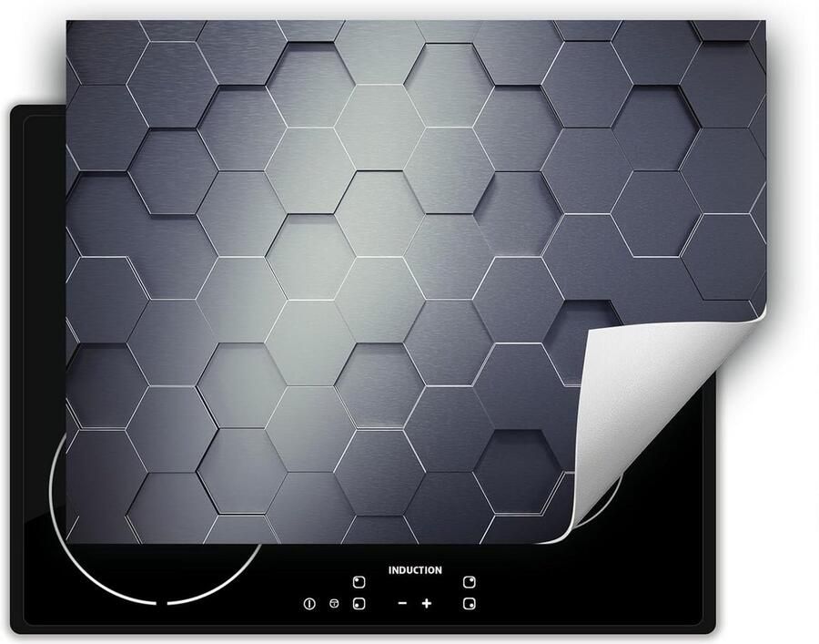 Inductiekookplaat Beschermer 80x52 cm Grijs Hittebestendige Mat voor Kookplaten