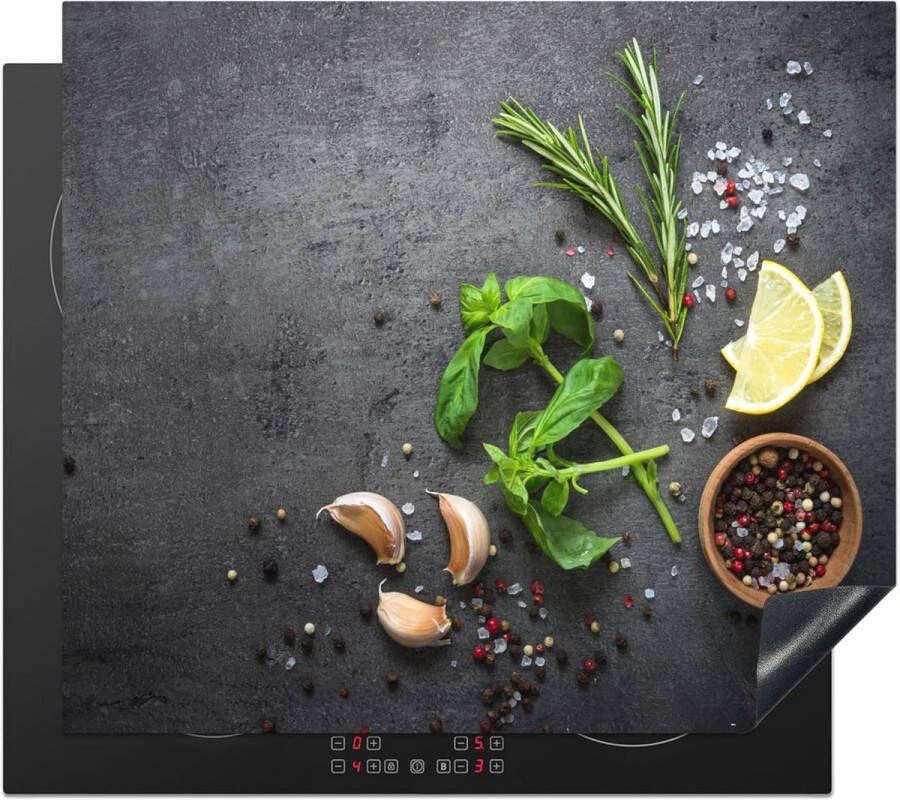 Inductiekookplaat Beschermer Keuken Afdekplaat Anti Slip Mat 59x52 cm Groene Betonlook