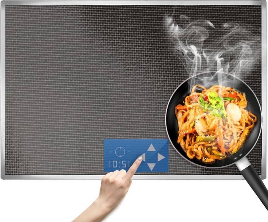 Inductiekookplaat beschermingsmat 52 x 78 cm met transparante siliconen krasbeschermer voor inductiekookplaat multifunctionele kookplaat mat met vrije snijmogelijkheid