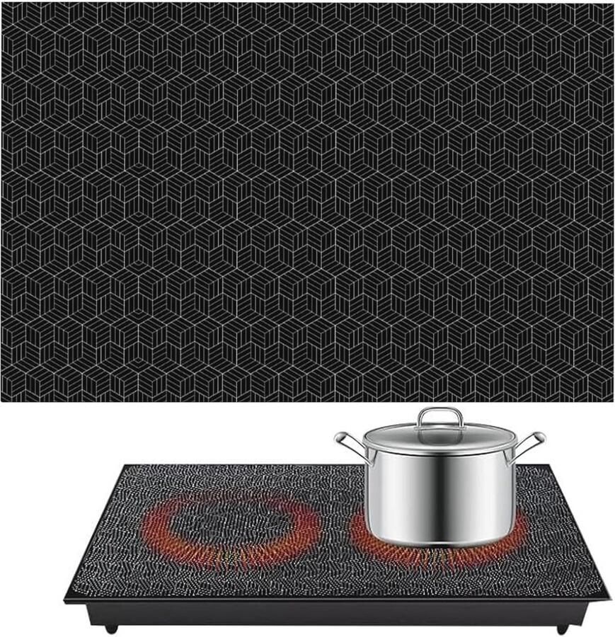 Inductiekookplaat Beschermmat 52 x 78 cm Hittebestendige Antislip en Waterdichte Kookmat