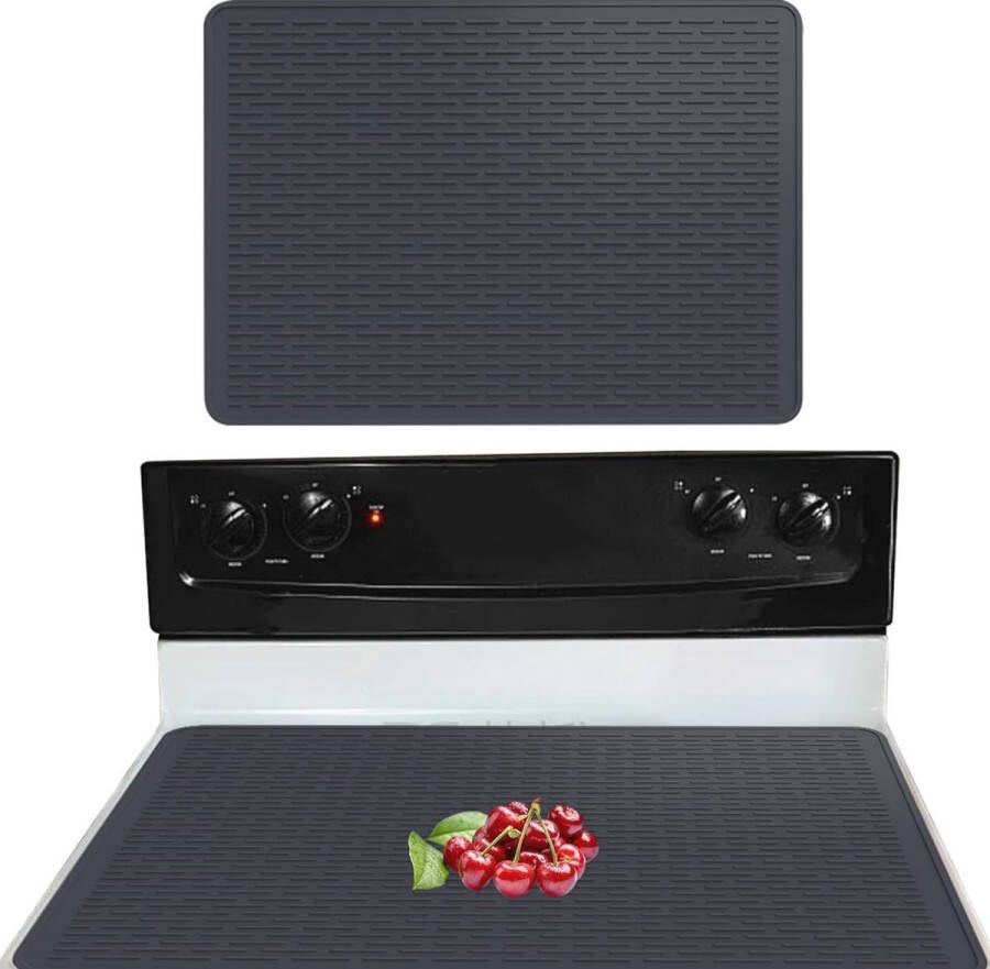 Inductiekookplaat Beschermmat 71 x 50 cm Siliconen Afdekplaat voor Keuken Voorkomt Krassen en Vlekken