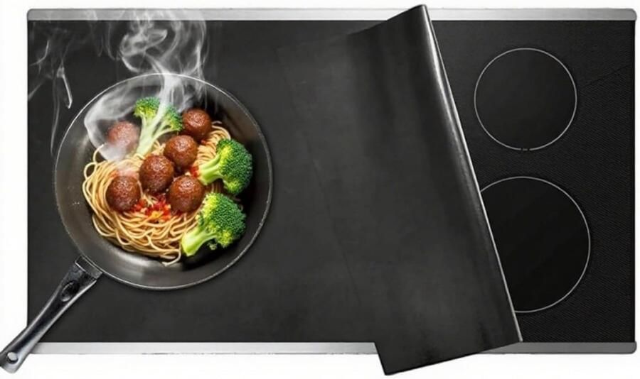 Inductiekookplaat Beschermmat van Voedselveilig Siliconen 80x50 cm Hittebestendig Antislip en Duurzaam