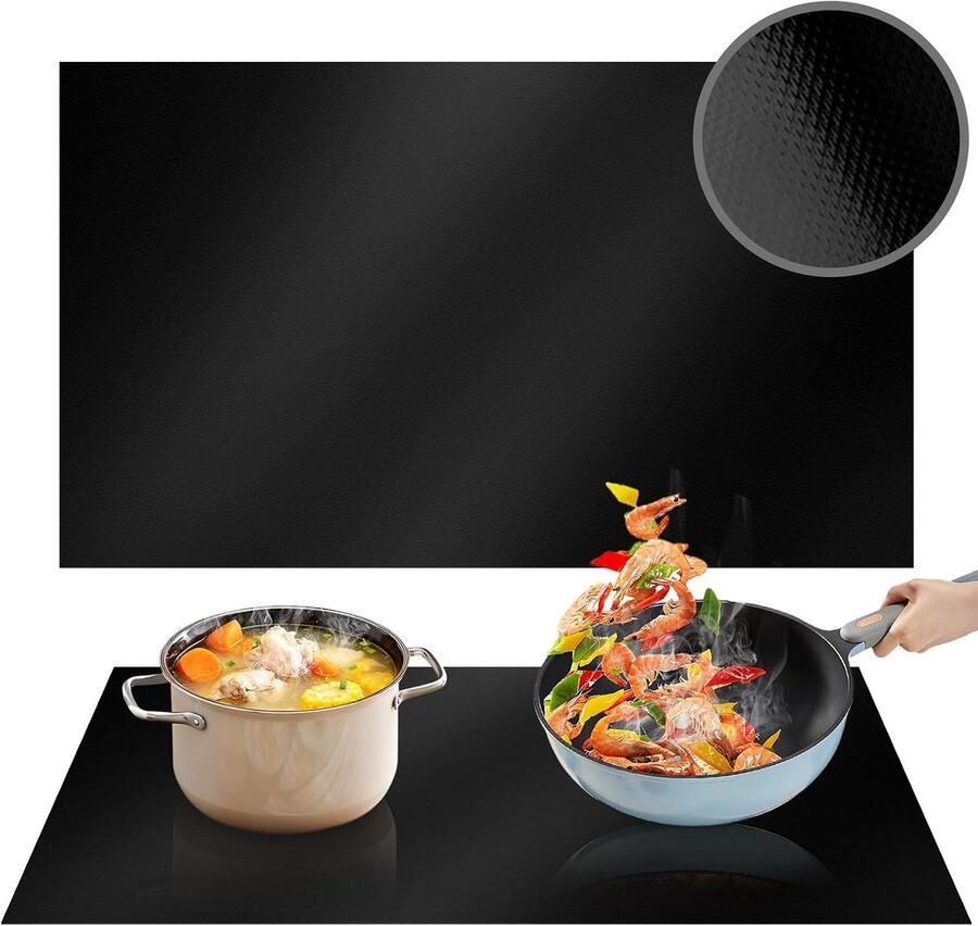 Inductiekookplaat Beschermmat 90 x 60 cm Siliconen Hittebestendige Mat voor Inductiekookplaten
