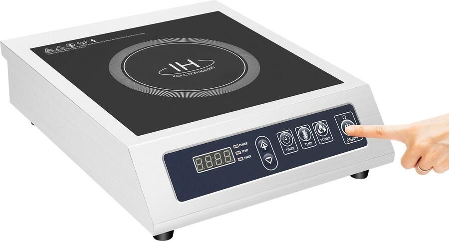 Inductiekookplaat Digitale Inductie 3500 W Vermogen 44x19x49 cm Afmetingen Vrijstaande Elektrische Kookplaat Professionele Kookplaat