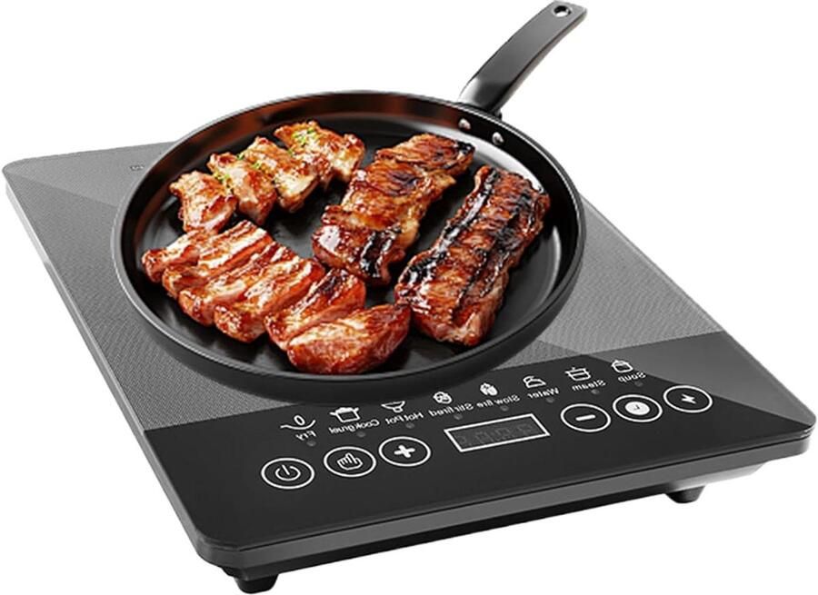 Inductiekookplaat Draagbaar kooktoestel Koken op locatie Dubbele spanning 30x40x30 cm Grijs