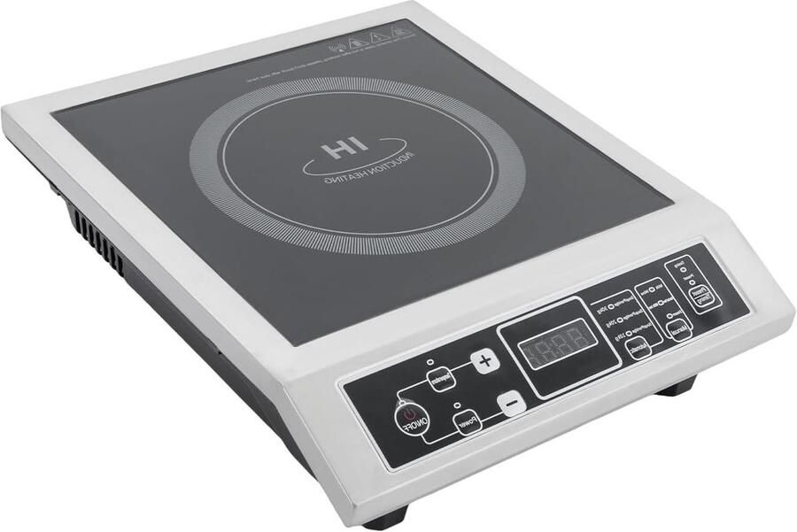 Inductiekookplaat Draagbare Kookplaat Elektrisch Snel Koken IGBT Verwarmingstechnologie 42x35x11 cm Zwart