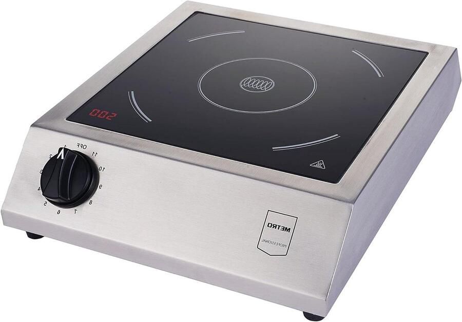 Inductiekookplaat Draagbare Kookplaat Snel Koken 11 Vermogen Stappen 33 x 42 cm Zilver