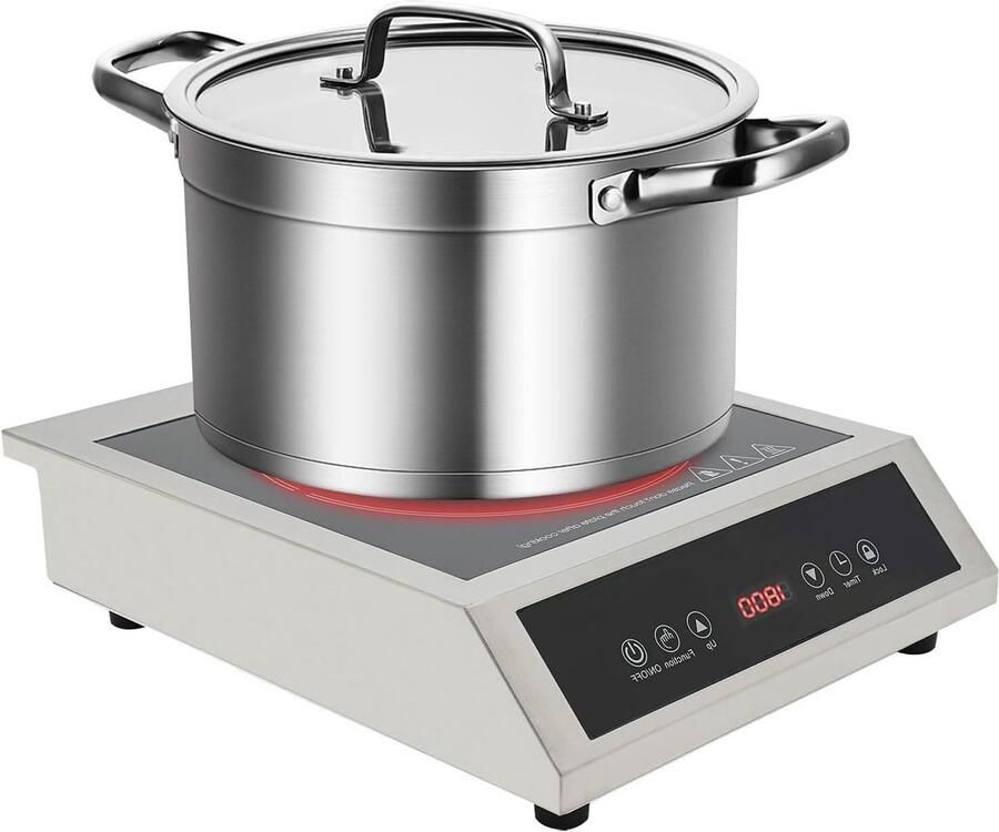 Inductiekookplaat Draagbare Kookplaat Snel Koken 3500W Vermogen 28x35cm Zwart