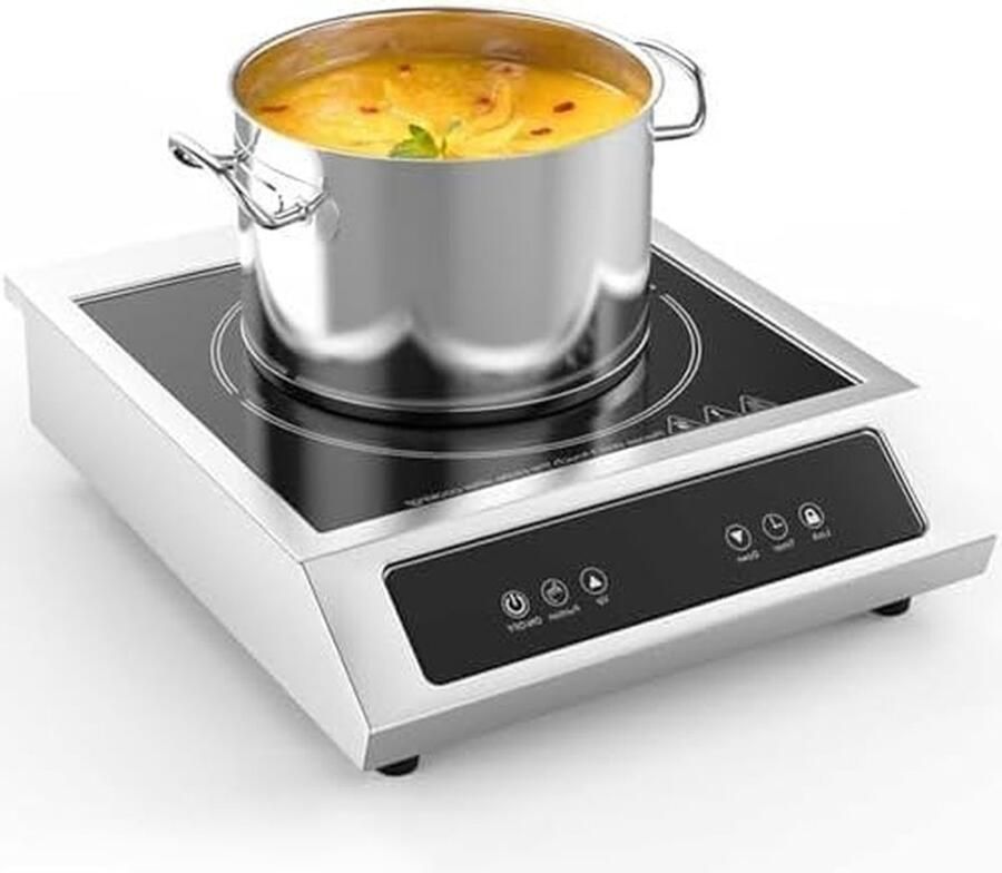 Inductiekookplaat Draagbare kookplaat Snel koken 9 Vermogensniveaus 3500W Zwart