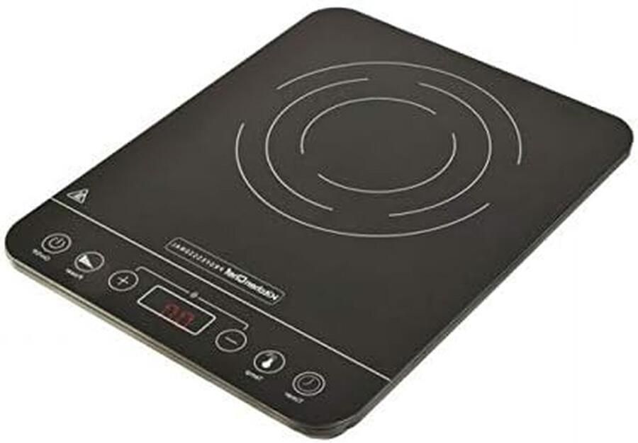 Inductiekookplaat Draagbare Kookplaat Snel Koken Temperatuurregeling 2000 Watt Zwart