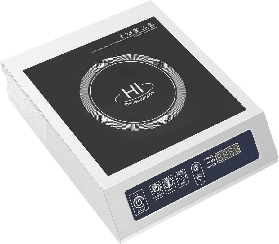 Inductiekookplaat Draagbare kookplaat Veelzijdig Koken 10 Temperatuurstanden 3500 Watt Zilver