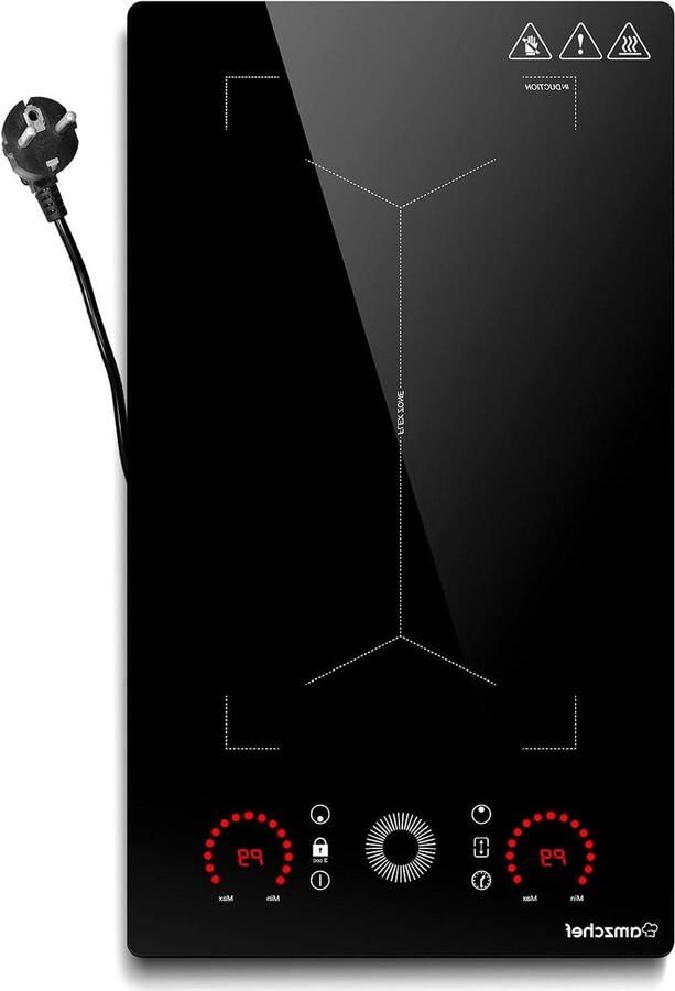 Inductiekookplaat Dubbel Kookplaat Flexzones Snel Koken 9 standen touch control 30 x 52 cm Zwart - Foto 1