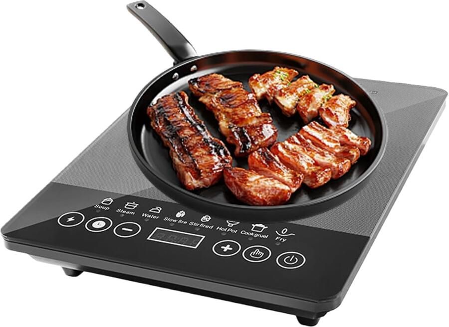 Inductie Kookplaat Draagbaar Fornuis Huishoudelijk Koken 110V-220V Universeel 30x40x30cm Grijs