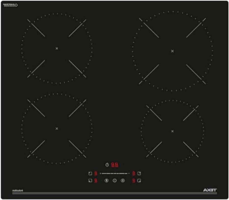 Inductiekookplaat Elektrisch fornuis Snel koken Directe warmte 4 zones Zwart