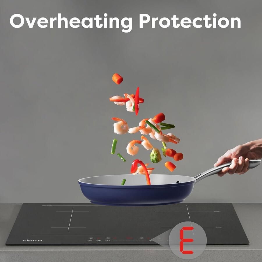 Inductiekookplaat Elektrisch fornuis Snel koken Flexzones met bridge 60 cm Zwart