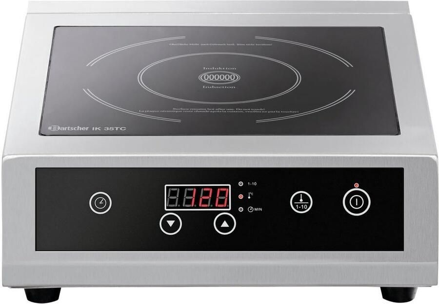 Inductiekookplaat Elektrisch fornuis Snel koken Touchscreen bediening 340x445x117 mm Zwart