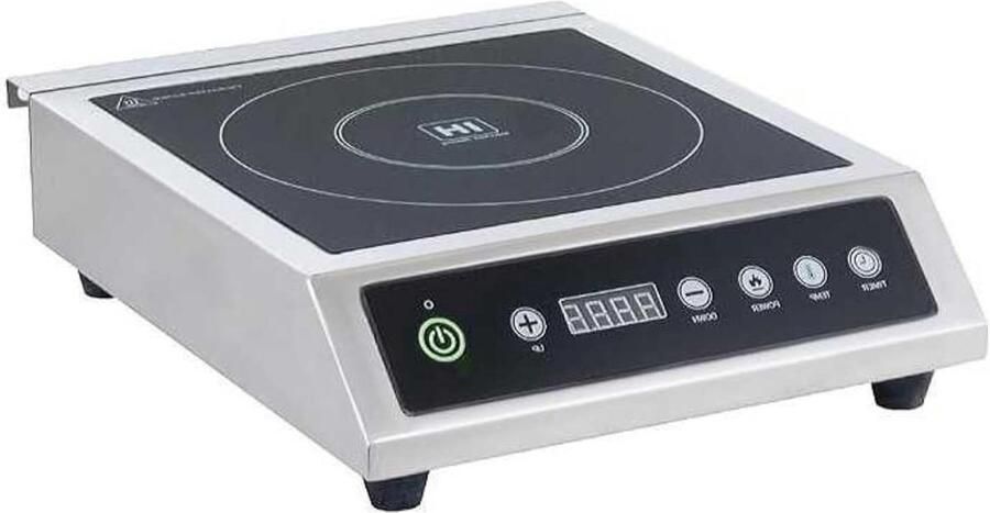 Inductiekookplaat Elektrische Kookplaat Snel Koken Digitale Bediening 3500 W Grijs