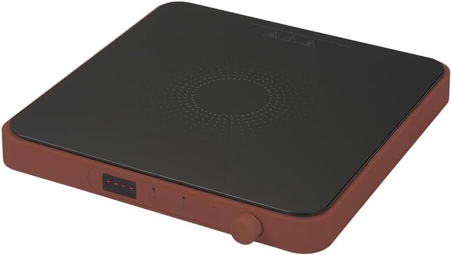 Inductiekookplaat Elektrische kookplaat Snelle bereidingen Instelbare temperatuur 33x31x5 cm Rood