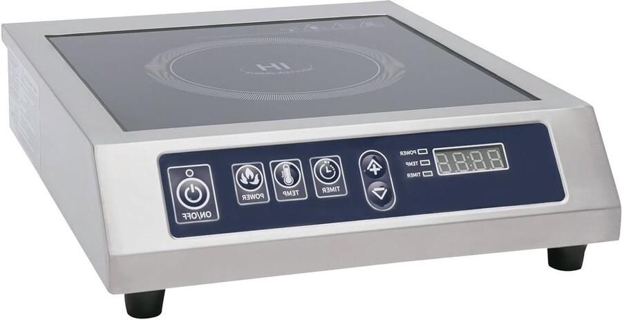 Inductiekookplaat Enkel Draagbare Kookplaat Snel Koken Automatische Panherkenning 3500 W Zilver