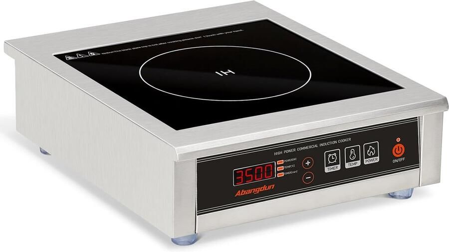 Inductiekookplaat Enkele Kookplaat Professioneel Gebruik 16 Vermogensstanden 43x35.5x13cm Zilver