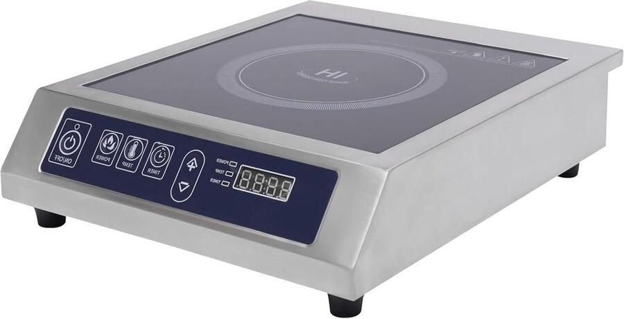 Inductiekookplaat Enkele Kookplaat Snel Koken Veiligheidsfuncties 3500 Watt Zilver