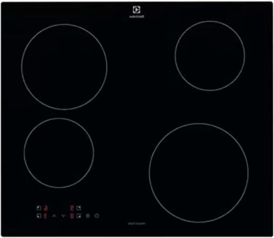 Inductiekookplaat Glaskeramische kookplaat Snel koken SliderTouch bediening 60 cm Zwart