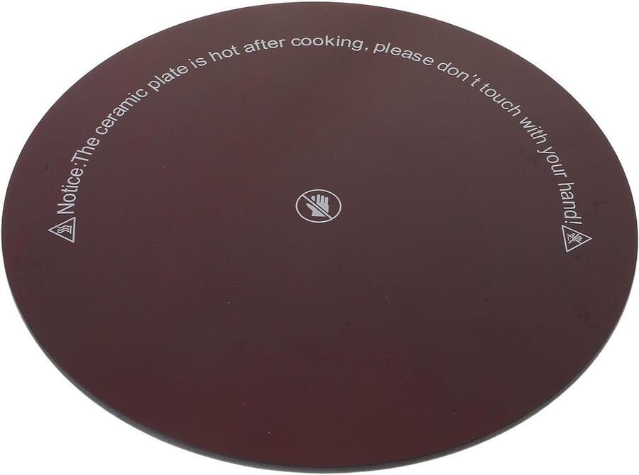 Inductiekookplaat Glasplaat Reserveonderdeel Kookplaat Keuken Upgrade Vlekbestendig Glas 20.5x20.5 cm Zwart