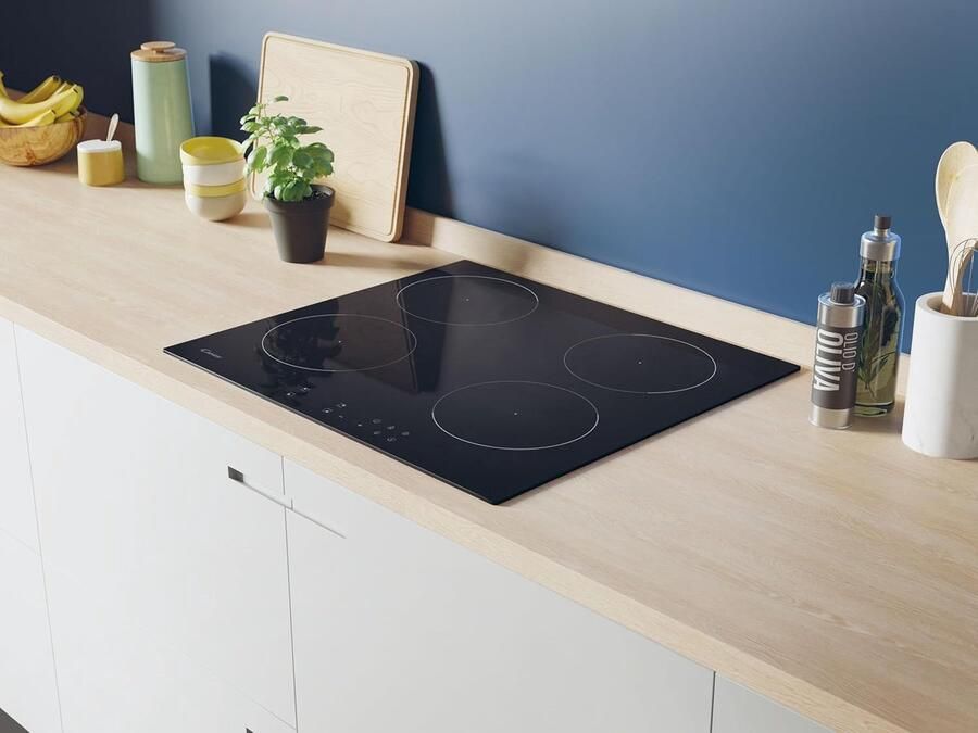Inductiekookplaat Glazen kookplaat Snel Koken Power Management 59 cm Zwart