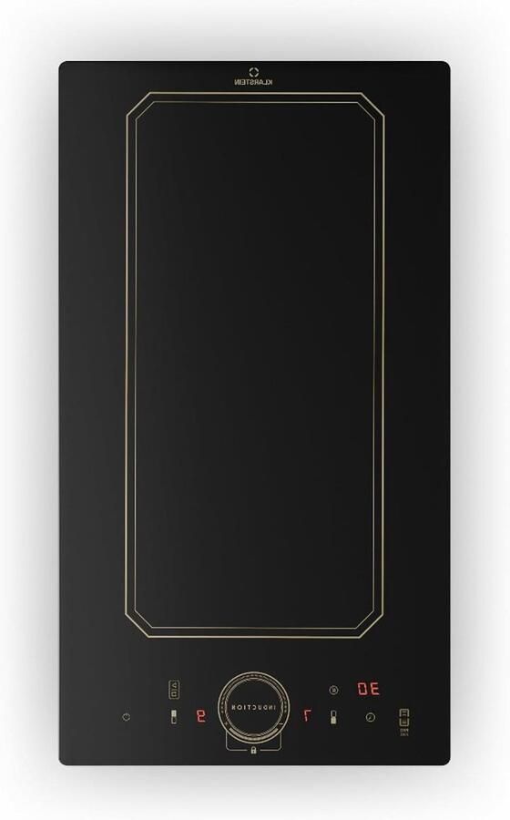 Inductiekookplaat 2 Platen Keramisch fornuis Snel koken ThermoBoost functie 52 x 28.6 cm Zwart