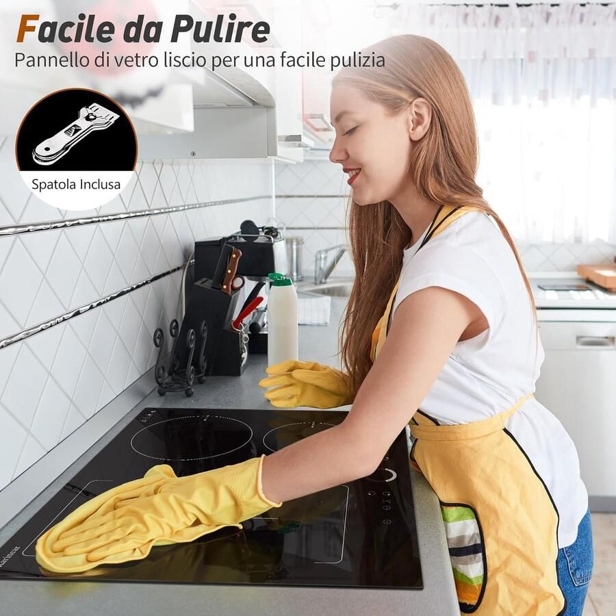 Inductiekookplaat Kookplaat inductie Snel koken Flexibele kookzones 60 cm Zwart