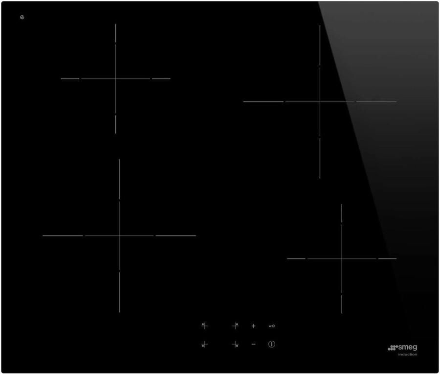 Inductiekookplaat Kookplaat Koken Automatische panherkenning 3 zones Zwart